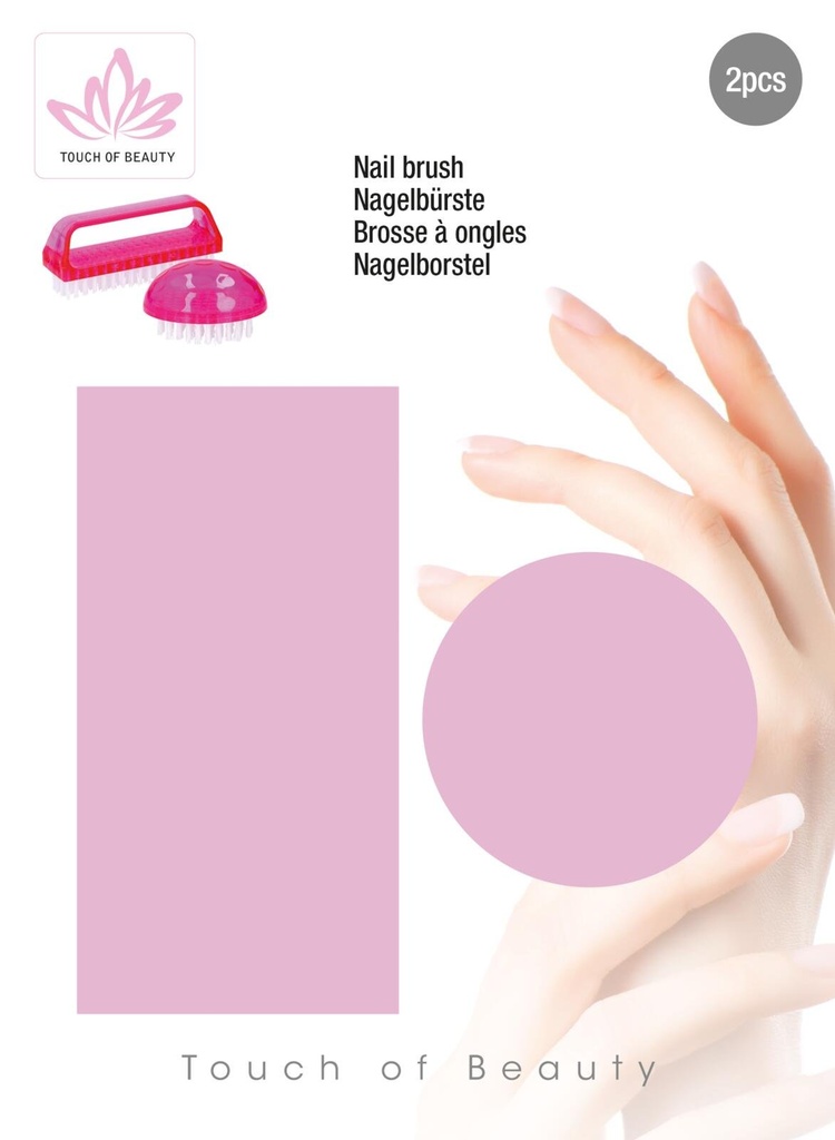 TOUCH OF BEAUTY Nail Brush 8.5x2.5x3.5cm