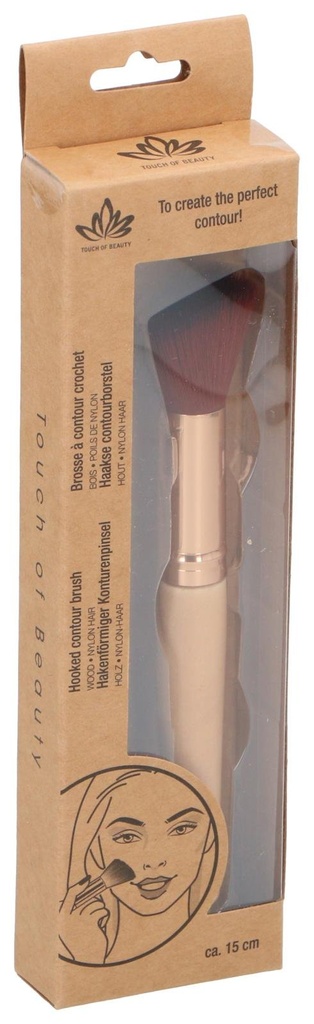 TOUCH OF BEAUTY Hooked Contour Brush for Precise Makeup