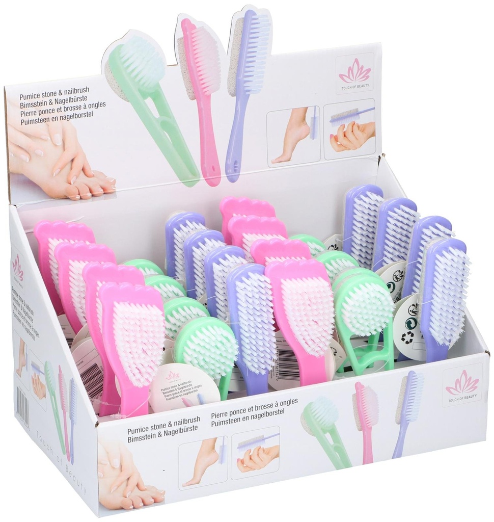 TOUCH OF BEAUTY Pumice Stone and Nailbrush