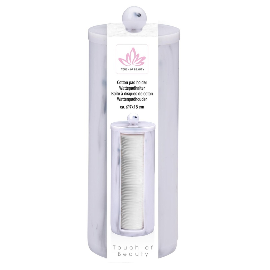 TOUCH OF BEAUTY Cotton Pad Holder Ø7x18cm