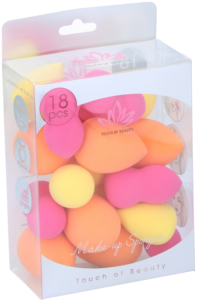 TOUCH OF BEAUTY Make-up Sponges 2x3x3cm