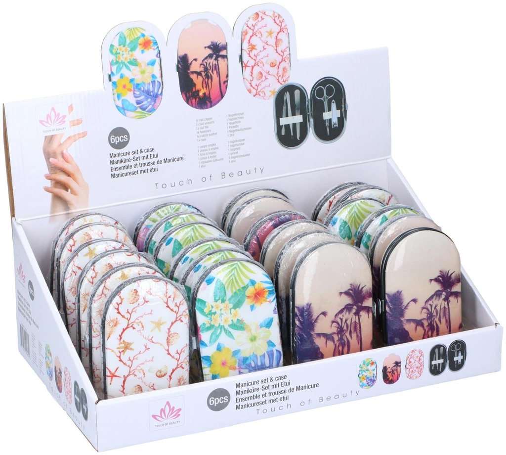 TOUCH OF BEAUTY Manicure Set With Tropical Design