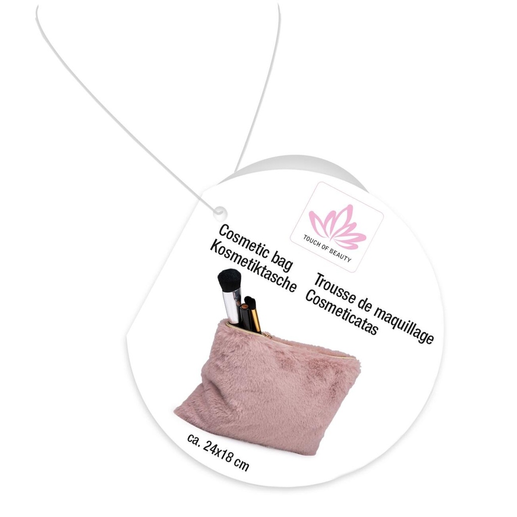 TOUCH OF BEAUTY Cosmetic Bag Pink 24x18cm