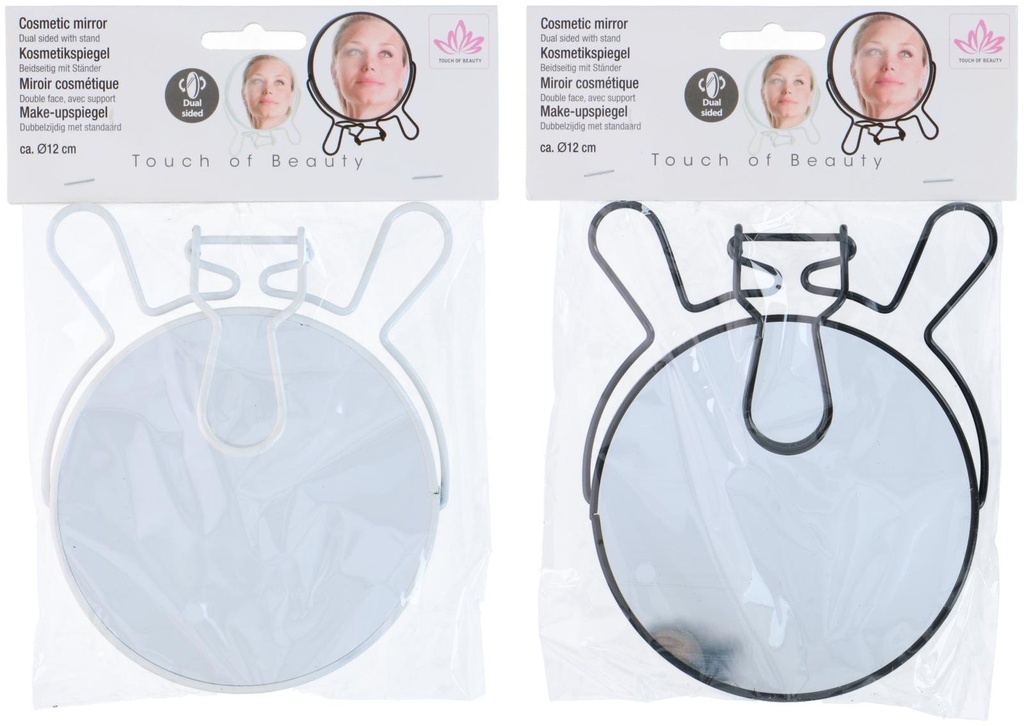 TOUCH OF BEAUTY Cosmetic Mirror 13x15cm Round