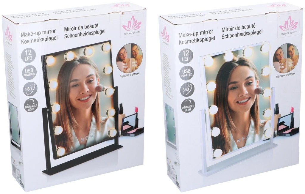 TOUCH OF BEAUTY Cosmetic Mirror with LED Lighting