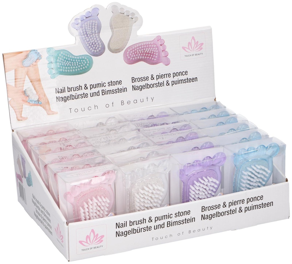 TOUCH OF BEAUTY Nail Brush And Pumice Foot Shape
