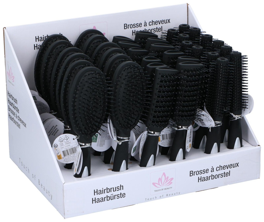 TOUCH OF BEAUTY Hairbrush Soft Touch Various Designs