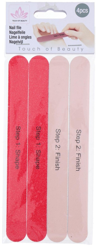 TOUCH OF BEAUTY Nail File 17.8cm Pink Finish