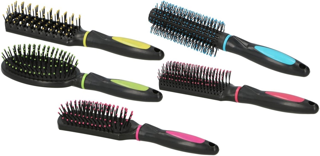 TOUCH OF BEAUTY Hairbrush Ergonomic Design Various Colours