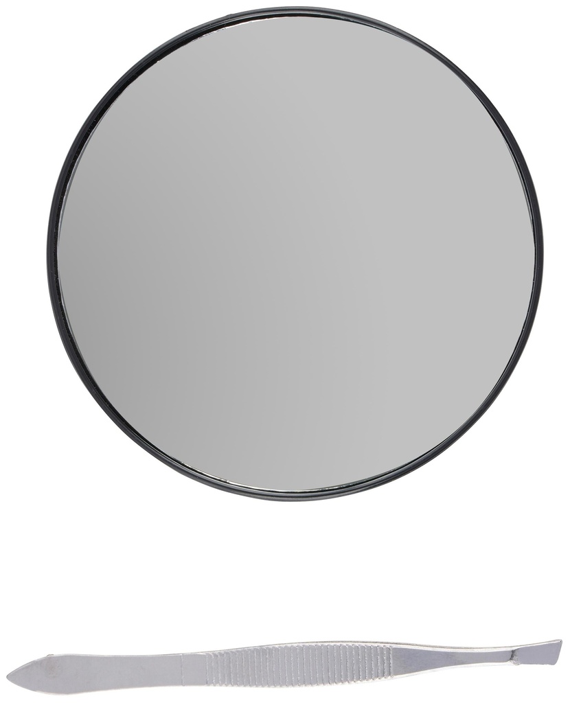 MEXX Make-Up Mirror with Tweezers and Suction Cup