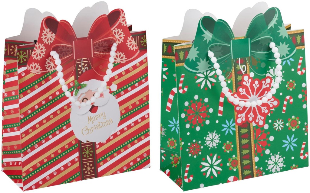 ARTICASA Gift Bag Christmas Print 25x10x25cm