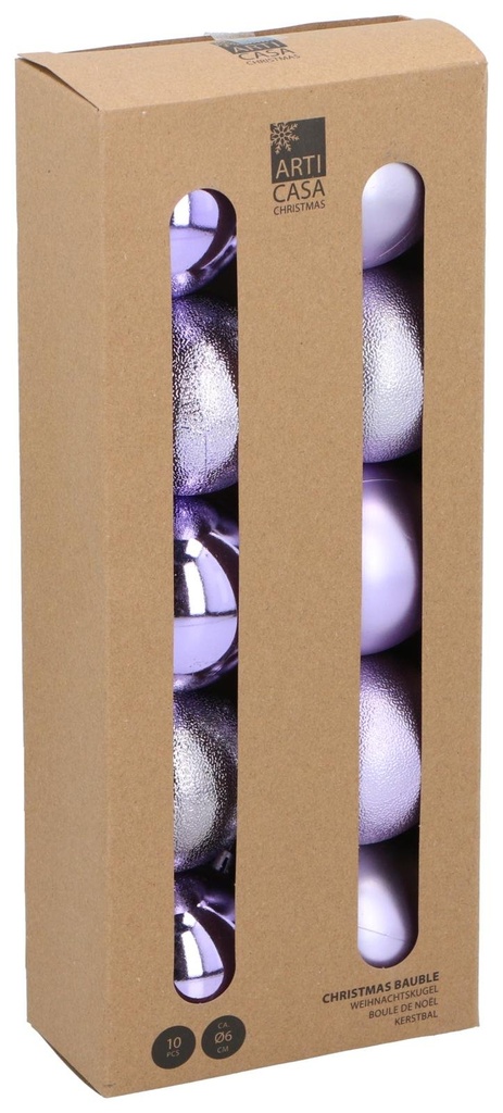 ARTICASA Christmas Bauble Ø6cm Purple Glossy and Matte