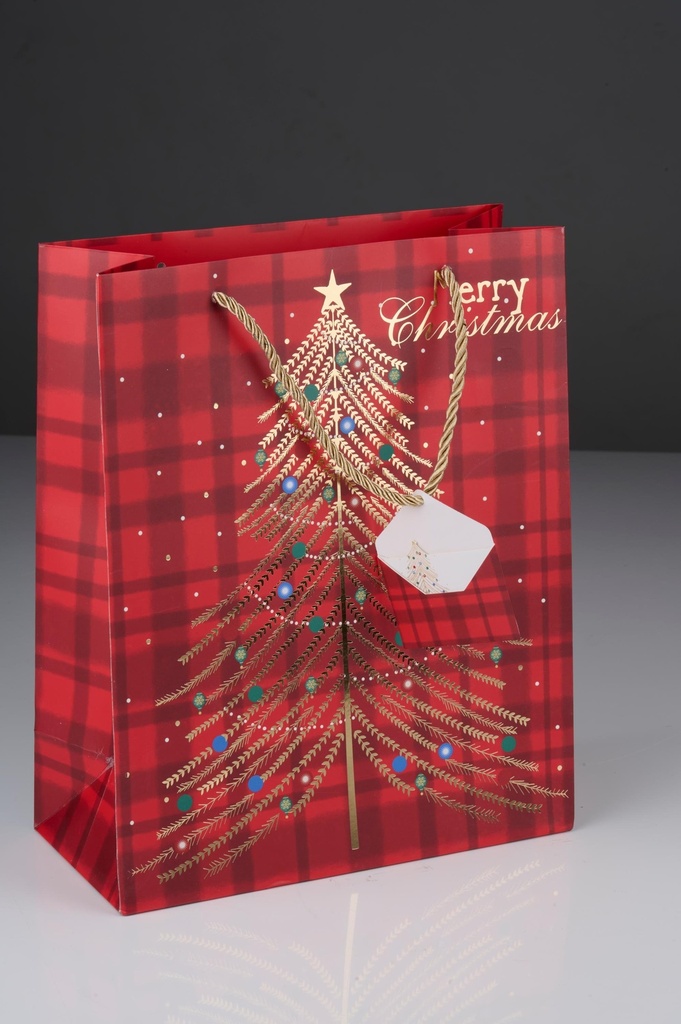 ARTICASA Christmas Gift Bag Reindeer or Tree 26x12x32cm