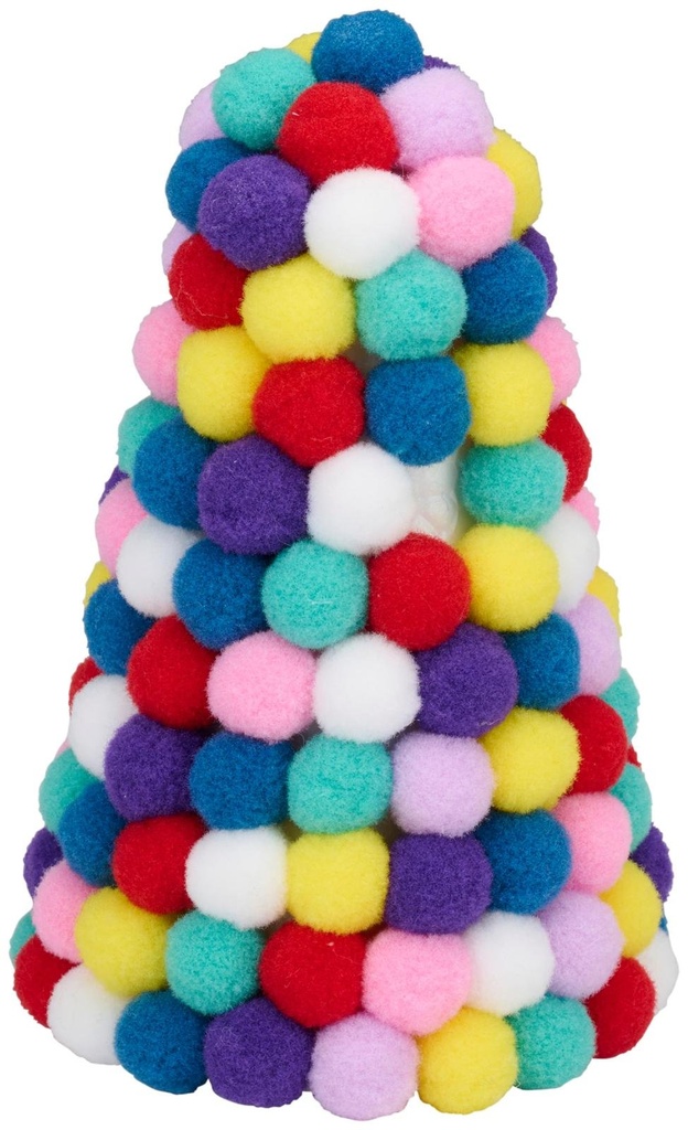 [871125257353] ARTICASA Christmas Pompom Tree Ø9xh14cm