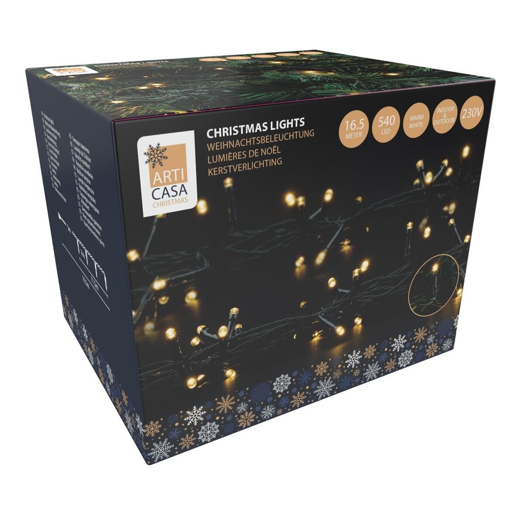 [871125257049] ARTICASA Christmas String Light 540LED 230V Warm White