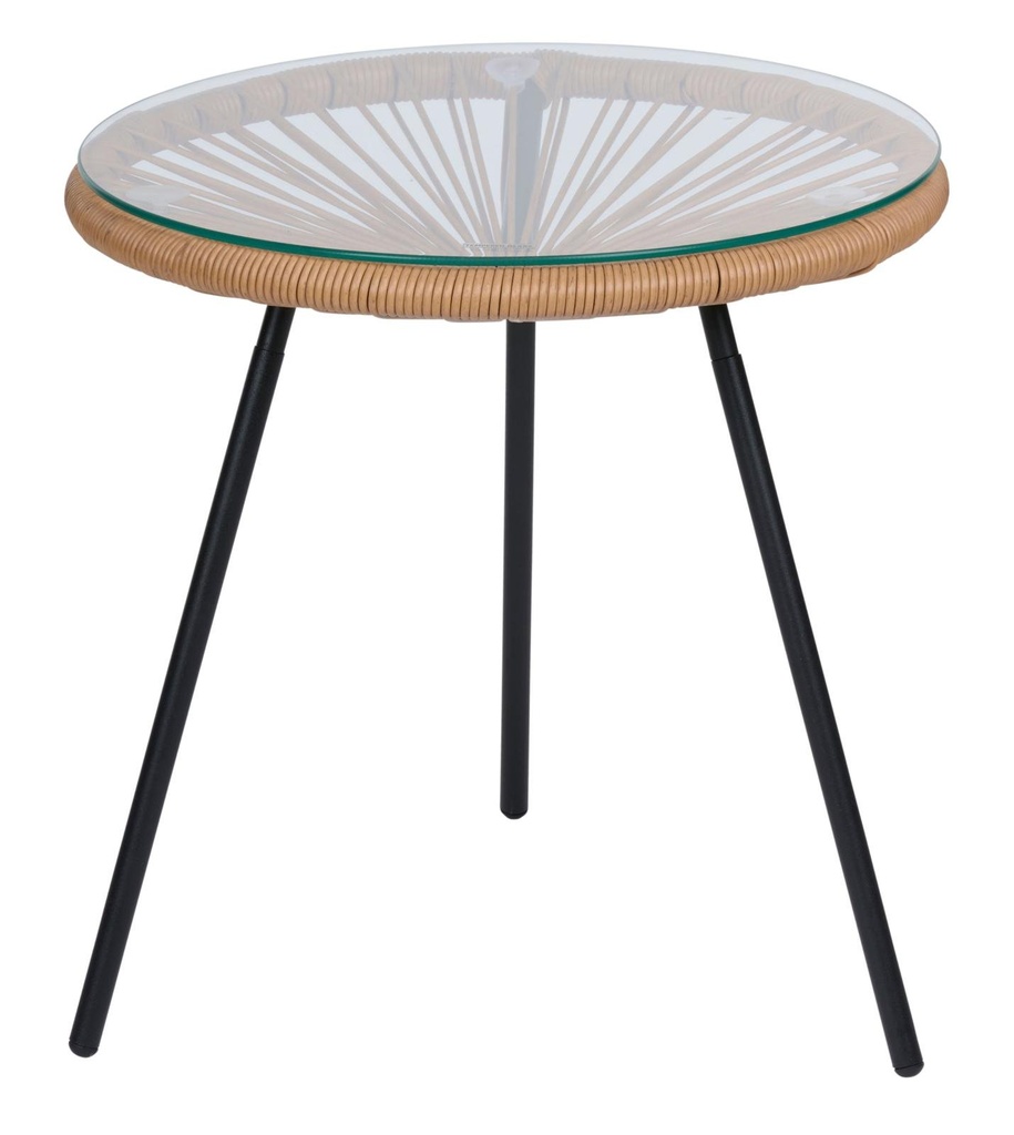 [871125230517] ARTICASA Woven Metal Table Ø45xh45cm