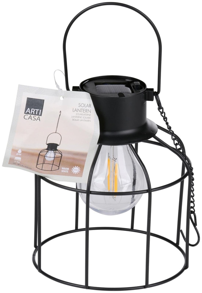 ARTICASA Solar Garden Lantern Black