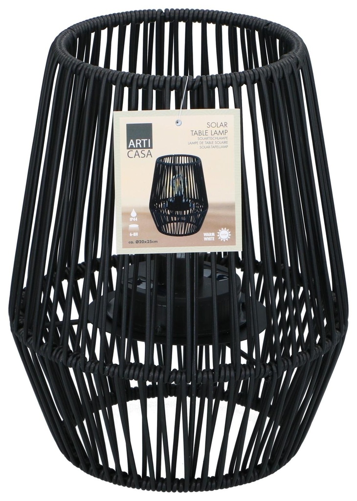 ARTICASA Solar Table Lamp Ø20x25cm