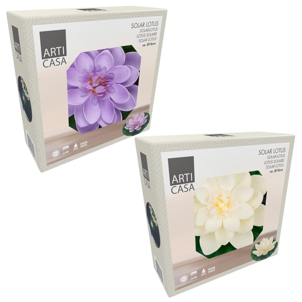 ARTICASA Solar Lotus Garden Light Ø18cm