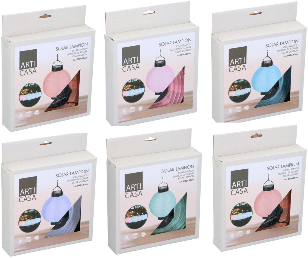 ARTICASA Solar Garden Lantern Ø20cm 1xLED