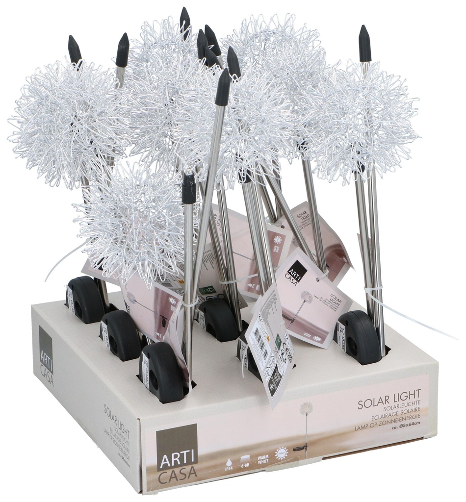 ARTICASA Solar Garden Stake Light Ø8x64cm