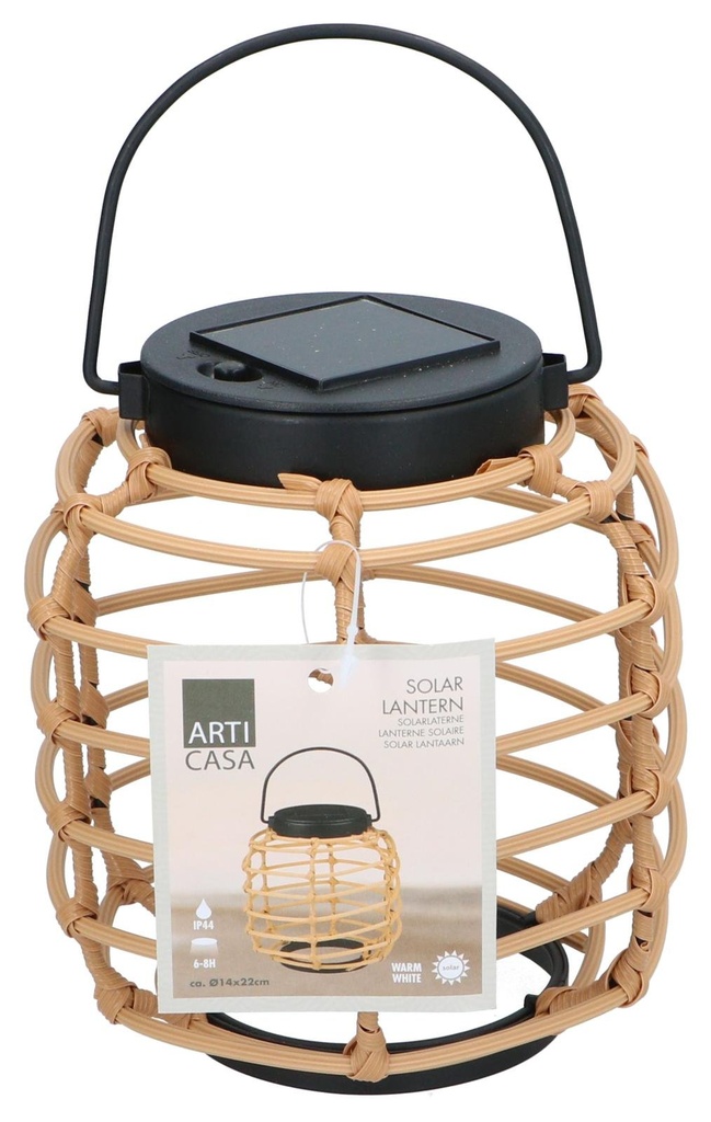 ARTICASA Solar Garden Lantern Bamboo Look