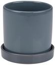 ARTICASA Plant Pot with Tray Ø10.5x11cm