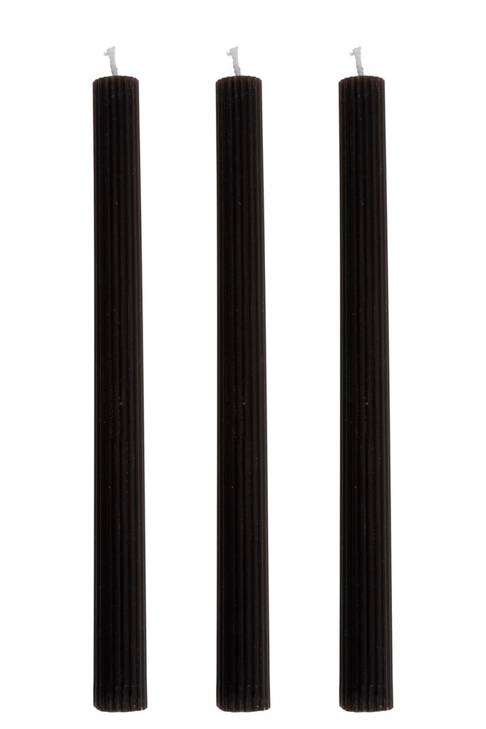[871125225993] ARTICASA Ribble Dinner Candle Black 25cm