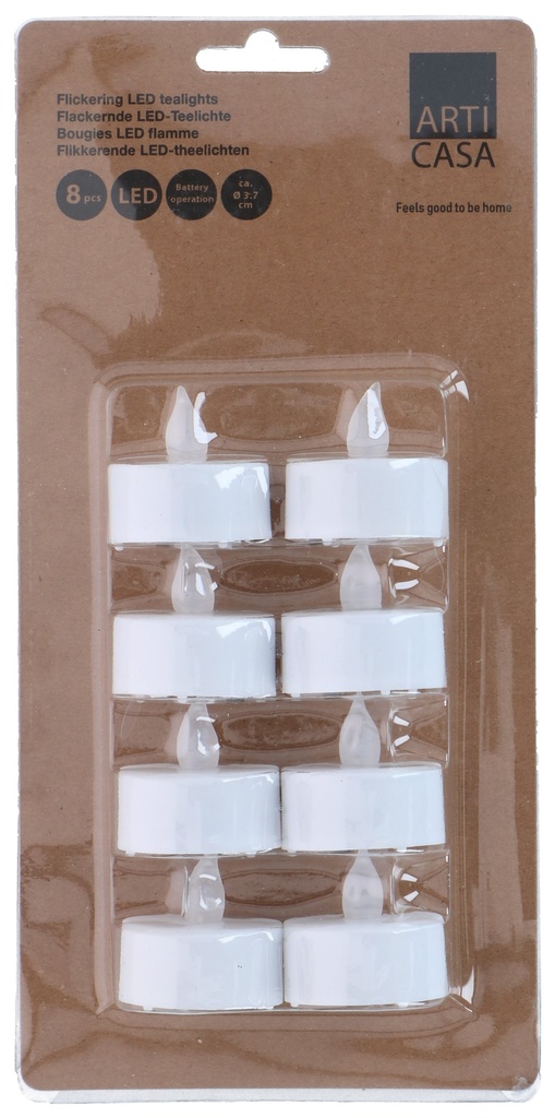 [871125255793] ARTICASA LED Tealight Flickering Ø3.7cm