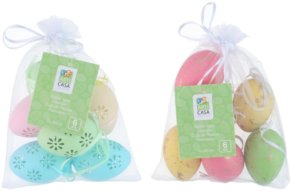ARTICASA Easter Eggs Ø4cm Gold and Floral Design
