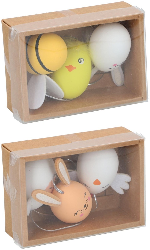 ARTICASA Easter Eggs Ø4cm Animal Design