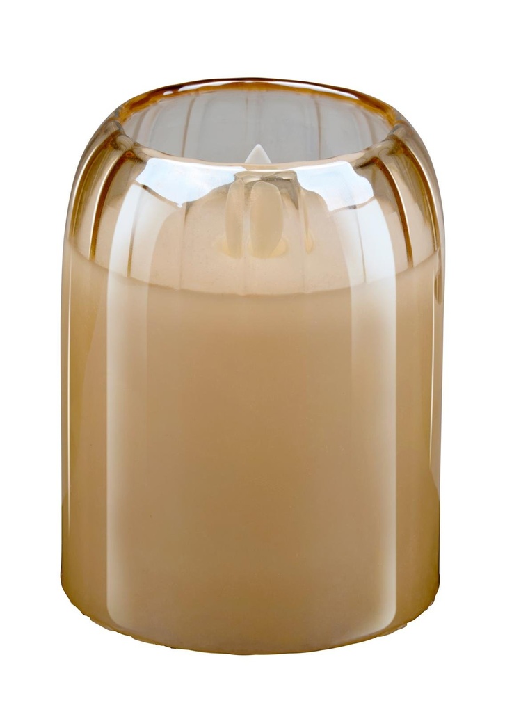 ARTICASA LED Candle Ø7.5x10cm Cream Moving Wick