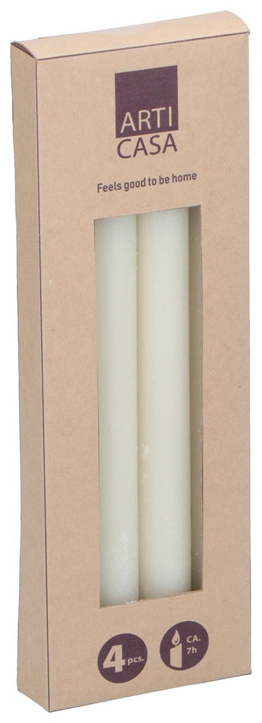ARTICASA Rustic Dinner Candle Creme 25.5cm