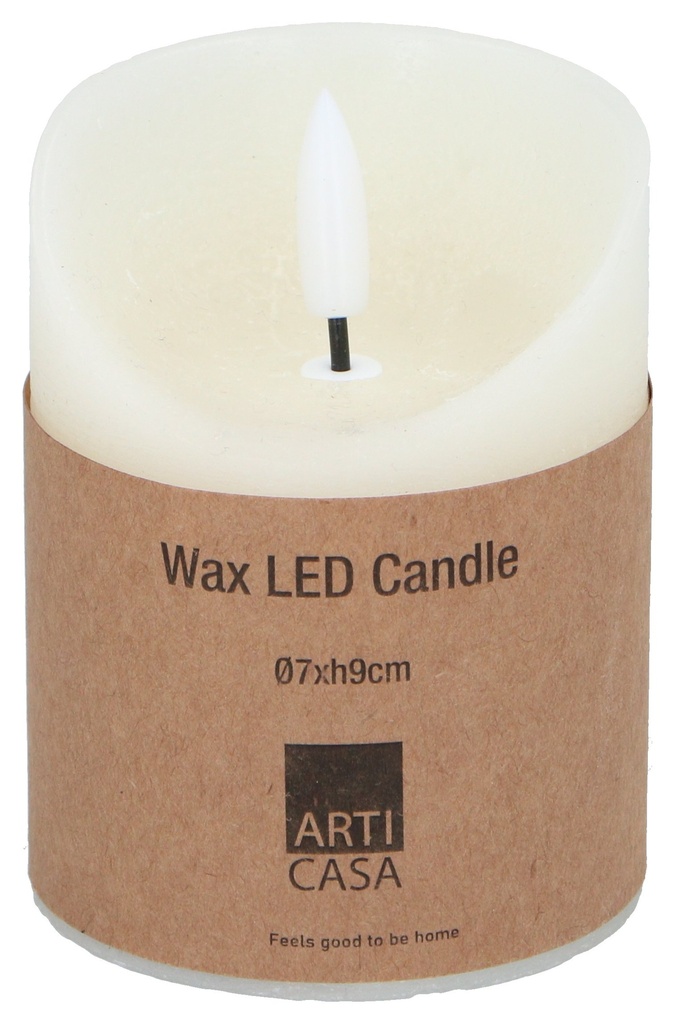 ARTICASA LED Candle Cream Ø7xh9cm