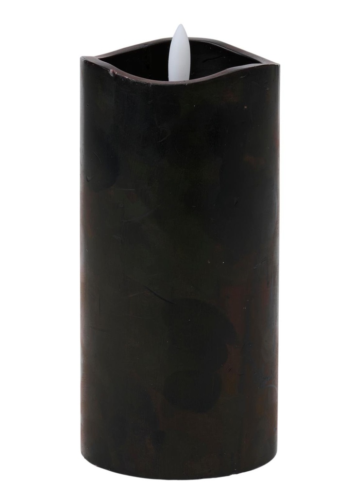 ARTICASA LED Candle Wetlook Black H15cm