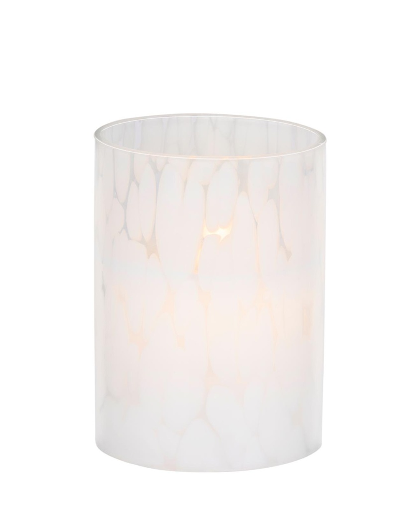 ARTICASA LED Candle Ø9x12cm White Glass
