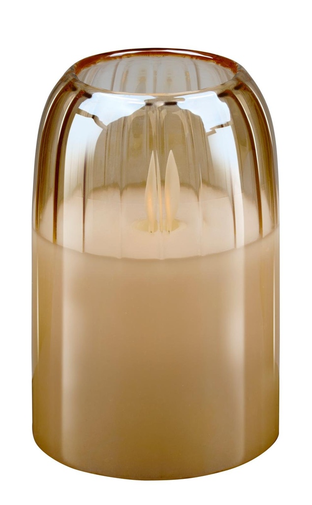 [871125200202] ARTICASA LED Candle Ø7.5x12.5cm Cream Moving Wick