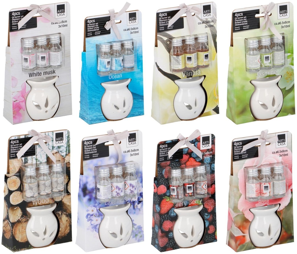 ARTICASA Oil Burner 3x10ml Scent