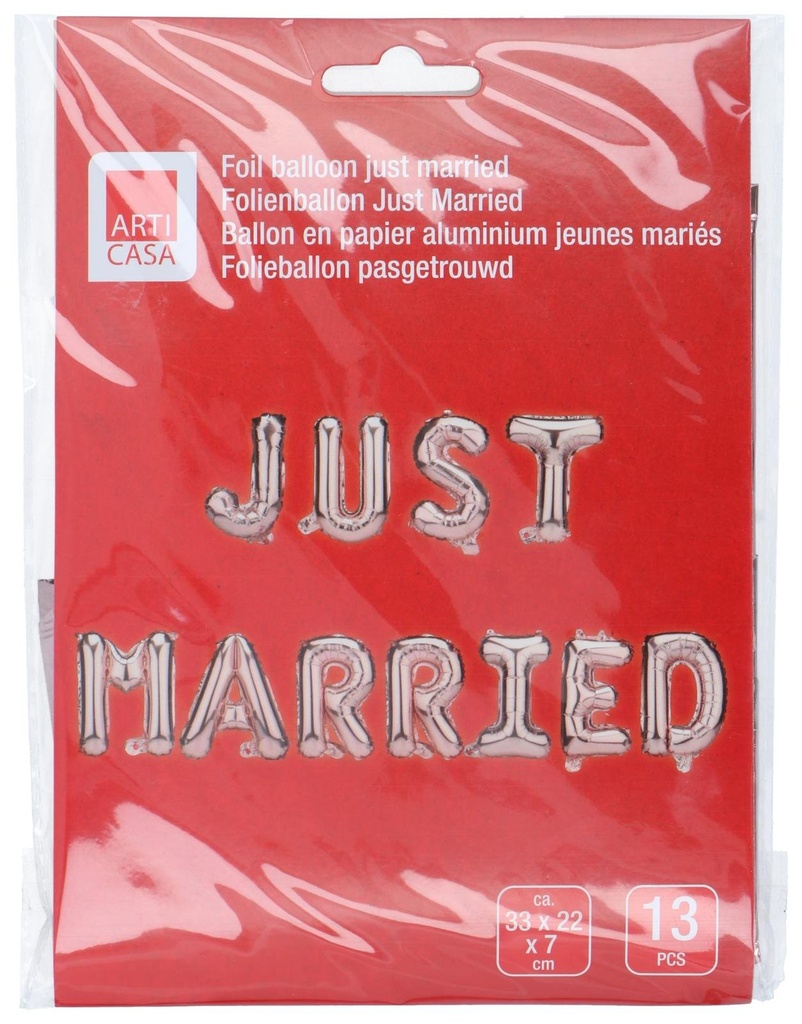 ARTICASA Foil Balloon Just Married Decoration