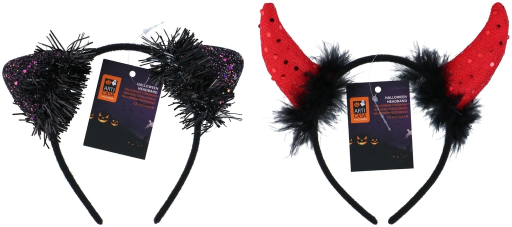 ARTICASA Halloween Headband Cat & Devil