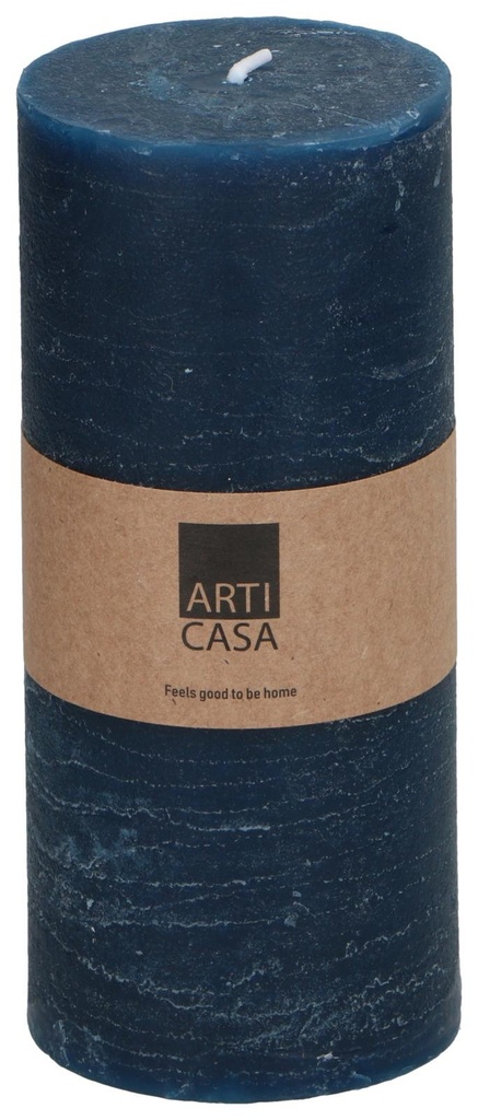 ARTICASA Rustic Candle Ø7xh16cm Blue