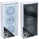 ARTICASA Wall Clock with Thermometer & Hygrometer 26x12cm
