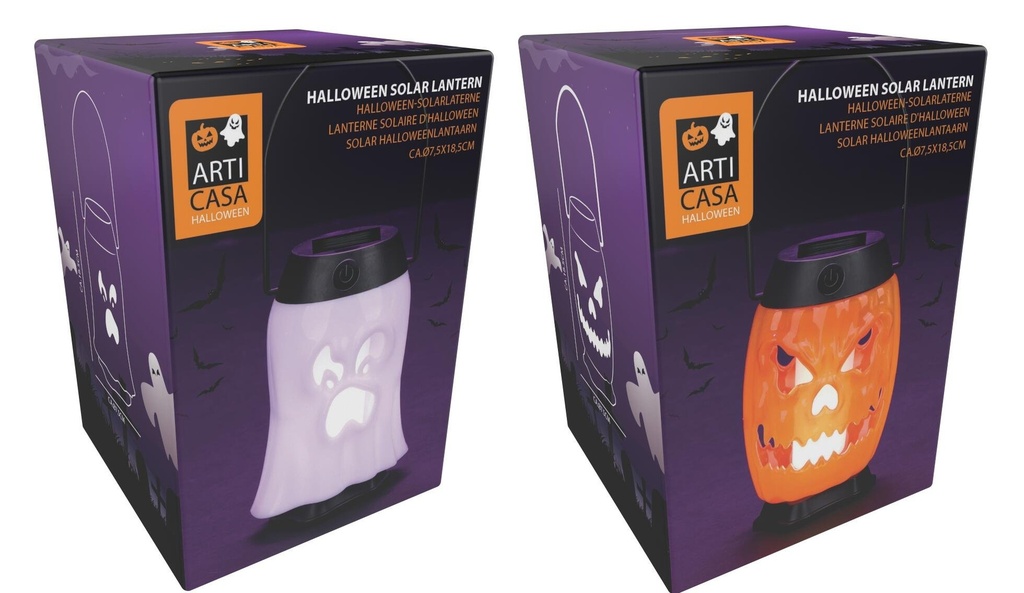 ARTICASA Halloween Solar Lantern Ø7.5x18.5cm
