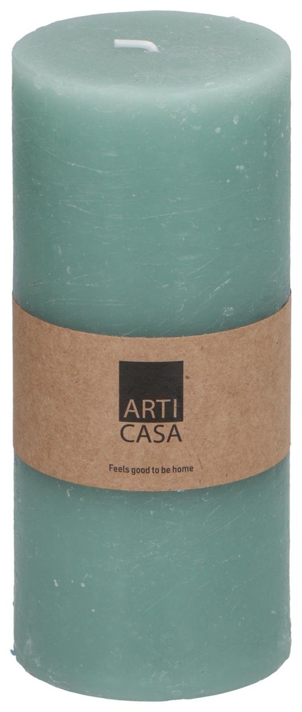 ARTICASA Rustic Candle Ø7xh16cm Light Green