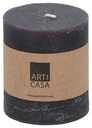 ARTICASA Rustic Candle Dark Grey Ø7xh8cm