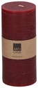 ARTICASA Rustic Candle Ø7xh13cm Dark Red