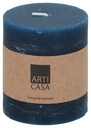 ARTICASA Rustic Candle Ø7xh8cm Blue