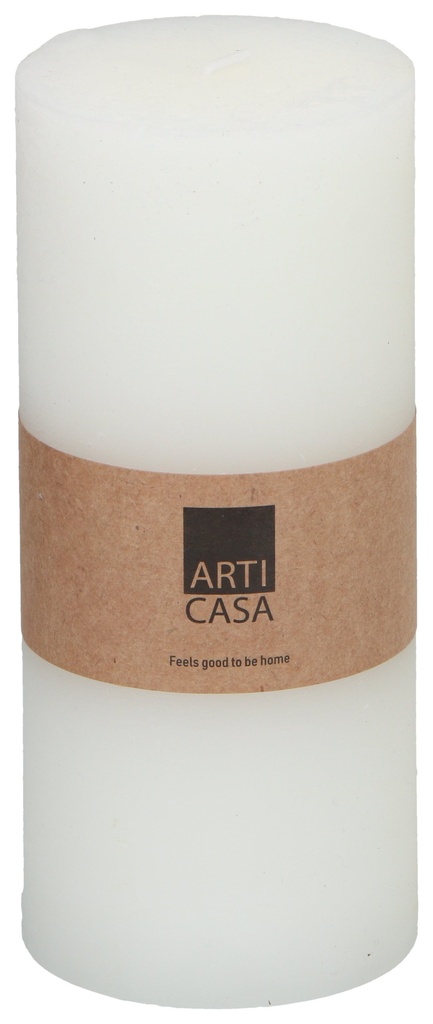 ARTICASA Rustic Candle Ø7xh16cm White
