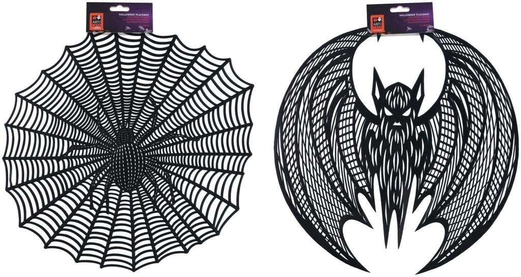 ARTICASA Halloween Placemat Spider & Bat Ø38cm