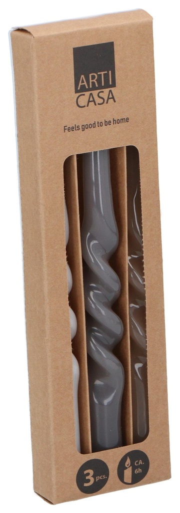 ARTICASA Twisted Dinner Candle Neutral Mix
